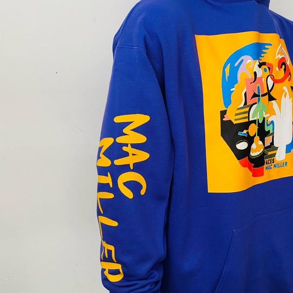 Mac Miller Faces Blue Hoodie S-4XL New Unisex Sweater - Picture 3 of 4